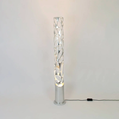 Holländer Stojací lampa Talismano, stříbrná barva, výška 176 cm, železo