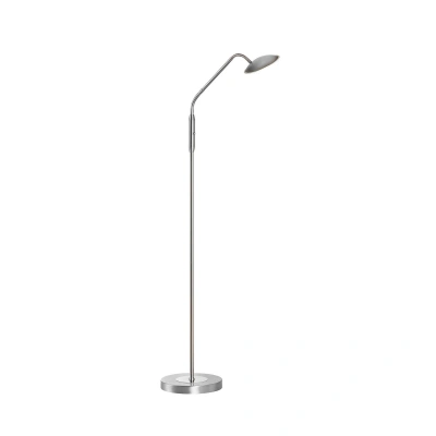 FISCHER & HONSEL Stojací lampa LED Tallri, barva niklu, výška 135 cm, CCT
