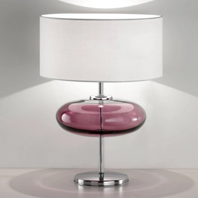 Ailati Stolní lampa Show Elisse 62 cm skleněný prvek růžová