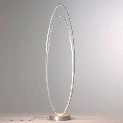 BOPP Bopp Flair - eliptická LED stojací lampa, alu