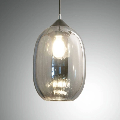 Fabas Luce Závěsné svítidlo Infinity ze skla, jedno světlo, Ø 20 cm