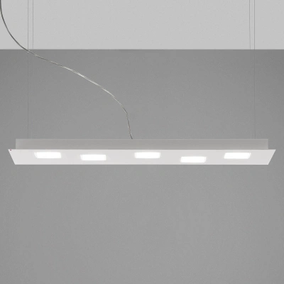 Fabbian Fabbian Quarter - bílé závěsné světlo LED 5zdr