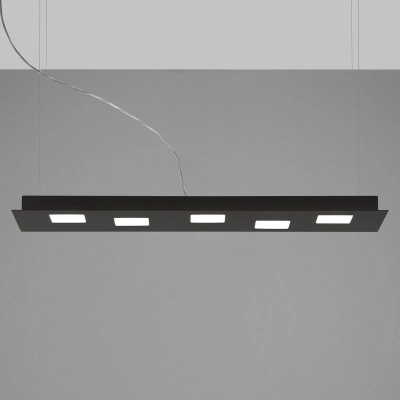 Fabbian Fabbian Quarter - černé závěsné světlo LED 5zdr