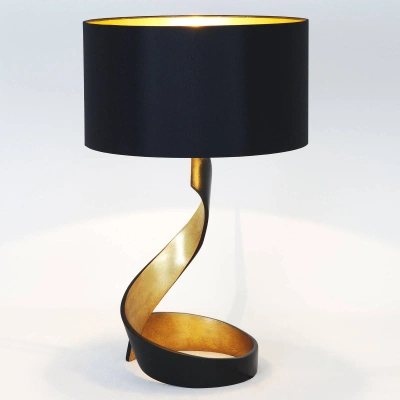 Holländer Stolní lampa Vortice, černo-zlatá