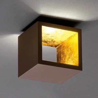 ICONE ICONE Cubò - LED stropní svítidlo, 10 W, hnědá/zlatá