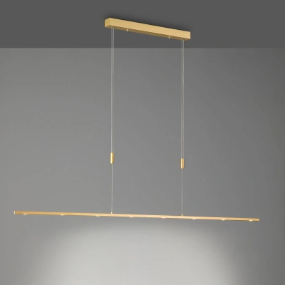 quitani Quitani LED závěsné svítidlo Tolu, délka 179 cm, mosaz