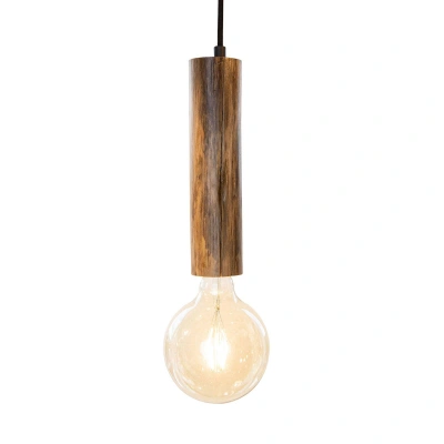 NOWA GmbH Závěsné svítidlo Tronco, jedno světlo, dřevěný závěs 25 cm