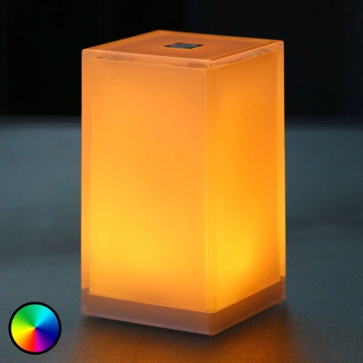 Smart&Green Přenosná stolní lampa Cub, ovládaná aplikací, RGBW