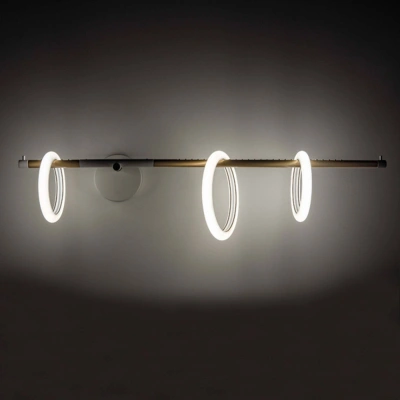 Marchetti Ulaop LED nástěnné svítidlo, tři kruhy, pravé, bílé