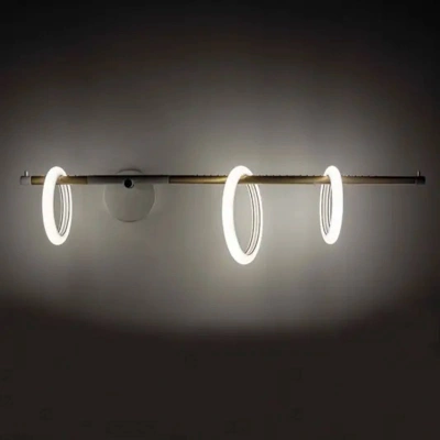 Marchetti Ulaop LED nástěnné svítidlo, tři kruhy, pravé, černé