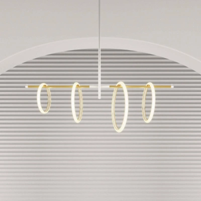 Marchetti Ulaop LED závěsné svítidlo, čtyři kruhy, bílé