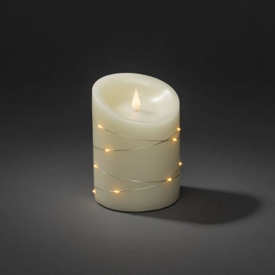 Konstsmide Christmas LED vosková svíčka krémová Barva světla jantarová Výška14cm