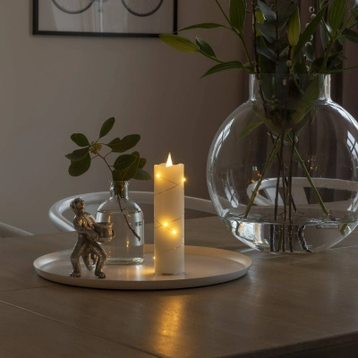 Konstsmide Christmas LED vosková svíčka krémová barva jantarová 17,8 cm
