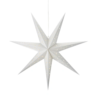 Markslöjd LED závěsná hvězda na prázdné baterie, časovač Ø 75cm stříbrná