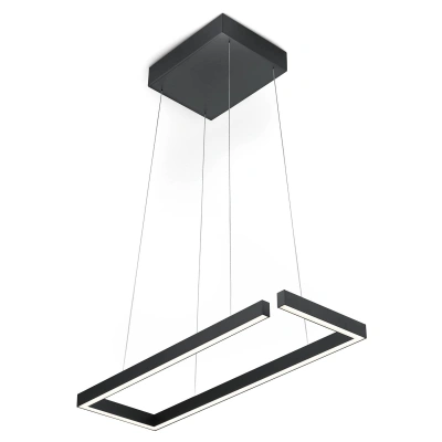 Knapstein Závěsné svítidlo LED Marisa-60, matná černá, 60 x 20 cm