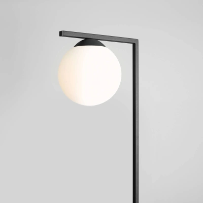 ALDEX Stojací lampa Zac s kulatým stínidlem, černá