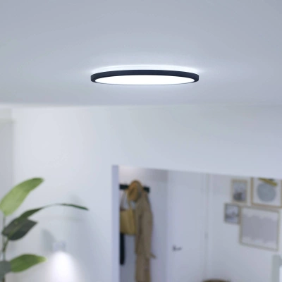WiZ WiZ SuperSlim LED stropní světlo CCT Ø29cm černá