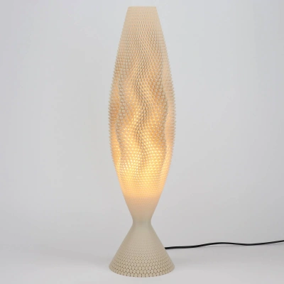 Tagwerk Stolní lampa Koral z organického materiálu, len, 65 cm