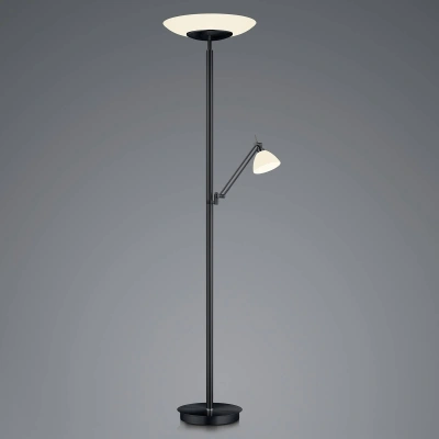HELL LED stojací lampa Findus, 2 zdroje, černá