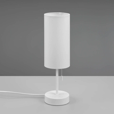 Reality Leuchten Stolní lampa Jaro s USB přípojkou, bílá/bílá