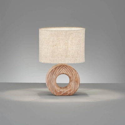 FISCHER & HONSEL Stolní lampa Hanke výška 31 cm stínidlo písková