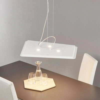 Cattaneo Moderní závěsné svítidlo LED Fuorisquadra, bílé