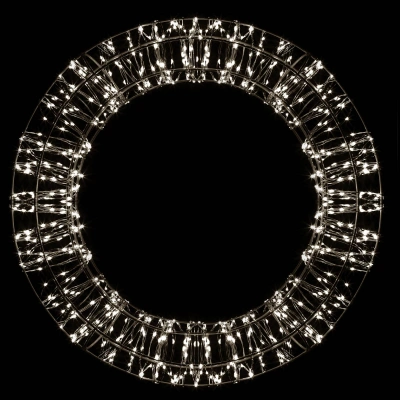 Christmas United LED vánoční věnec, černý, 800 LED diod, Ø 50 cm