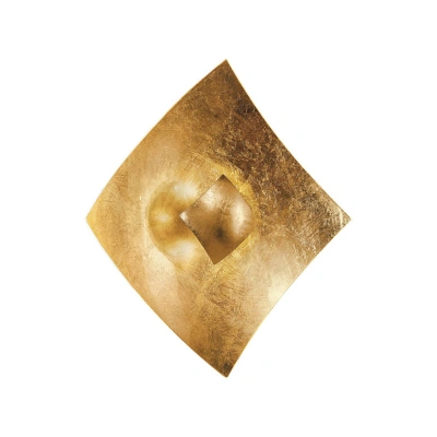 Kögl Nástěnné svítidlo Quadrangolo s plátkovým zlatem, 18 x 18 cm