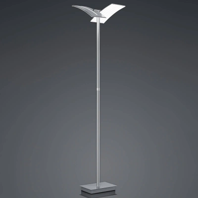 HELL LED stojací lampa Dual CCT, stmívatelná, nikl