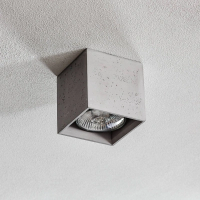 SOLLUX LIGHTING Stropní svítidlo Ara jako betonová kostka 14 cm x 14 cm