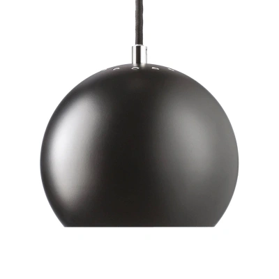 FRANDSEN Závěsné svítidlo FRANDSEN Koule, matná černá, Ø 18 cm