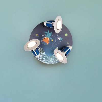 Elobra Stropní svítidlo Rondell Space Mission, modré