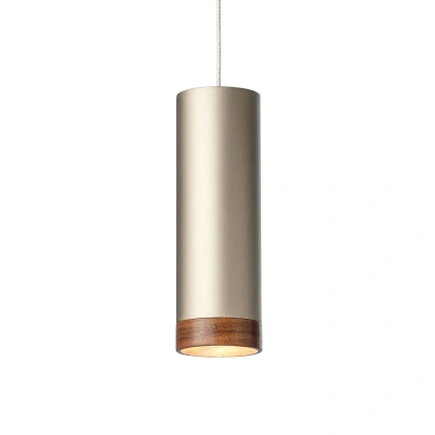 Domus Závěsné svítidlo LED PHEB, stříbrný bronz/ořech