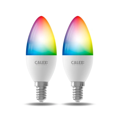 Calex Calex Smart LED svíčka E14 B35 4,9W CCT RGB sada 2 ks