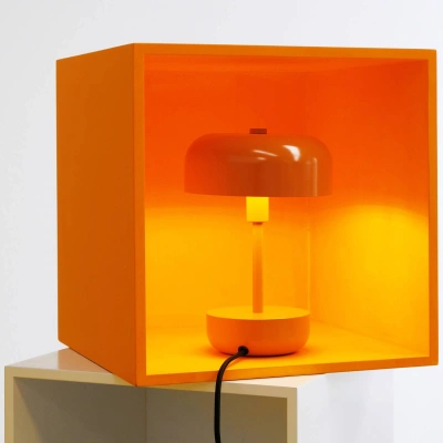 Dyberg Larsen Stolní lampa Dyberg Larsen Haipot, IP20, oranžová