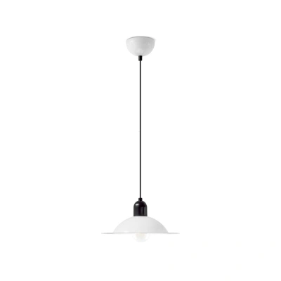 Stilnovo Závěsná lampa LED Stilnovo Lampiatta, Ø 28 cm, bílá