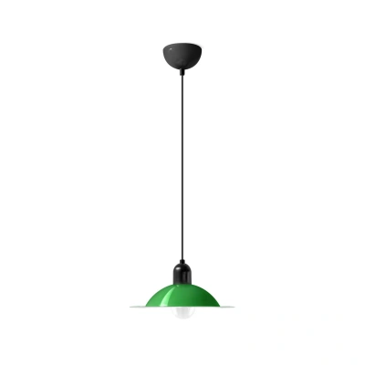 Stilnovo Závěsná lampa LED Stilnovo Lampiatta, Ø 28 cm, zelená