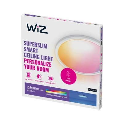 WiZ WiZ SuperSlim LED stropní svítidlo RGBW Ø42cm bílé