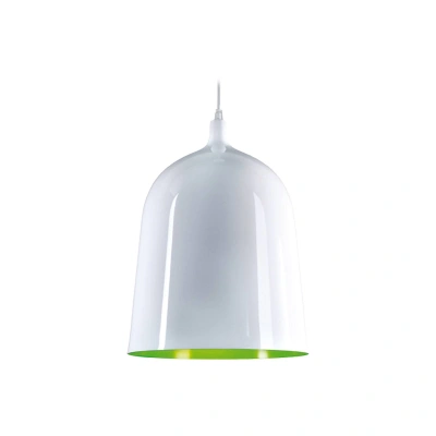 Aluminor Závěsné svítidlo Aluminor Bottle, Ø 28 cm, bílá/zelená