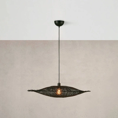 Markslöjd Závěsná lampa Kumo z bambusu, černá, 92 cm