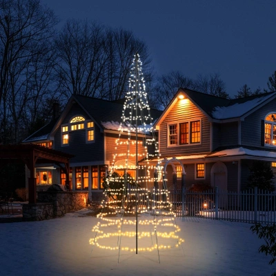 twinkly Světelný strom pro venkovní použití, RGBW, výška 600 cm