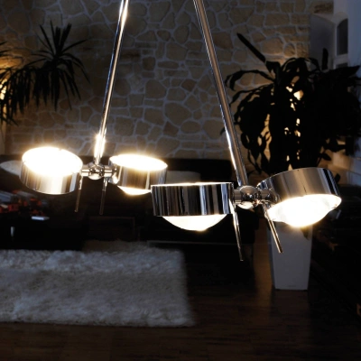 Top Light Závěsné svítidlo PUK CEILING; 4 světla chrom 80 cm