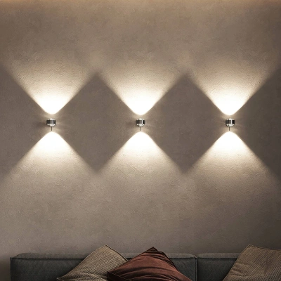 Top Light Puk Mini Wall+ LED, čirá skla, chrom
