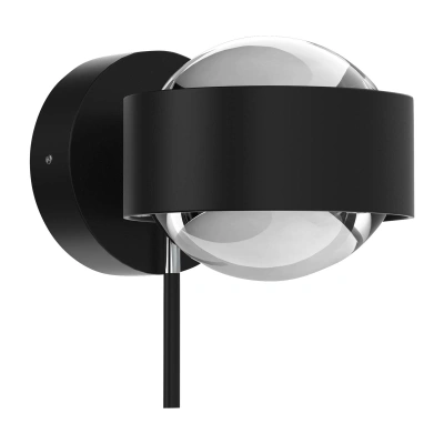 Top Light Puk Mini Wall+ LED čočky čiré, černé matné/chromové
