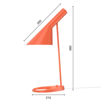 Louis Poulsen Designová stolní lampa Louis Poulsen AJ Mini oranžová