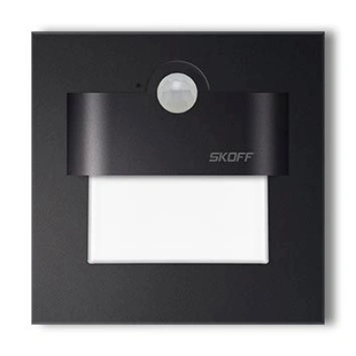 LED nástěnné svítidlo Skoff Tango černá teplá 10V MJ-TAN-D-H s čidlem pohybu