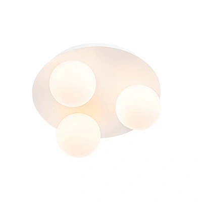 Moderní koupelnové stropní svítidlo bílé 3-světelné - Cederic